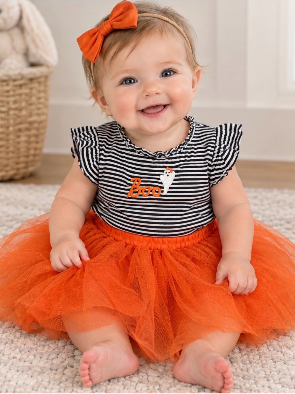 Janie and Jack 3-6m Halloween set skirt shirt outfit